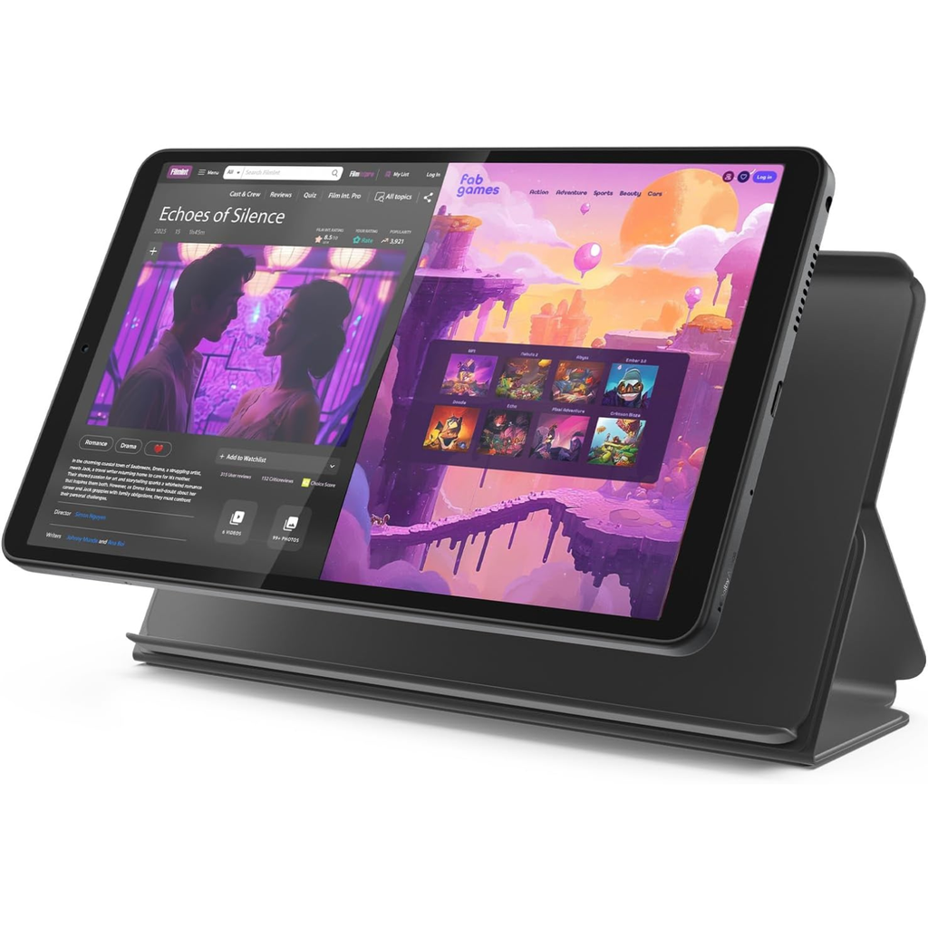Lenovo Tab One 8.7" HD – Tablet Ultraligera, 4GB RAM, 64GB, Procesador MediaTek Helio G85, Hasta 12.5h de YouTube, con Funda Folio (Nuevo)