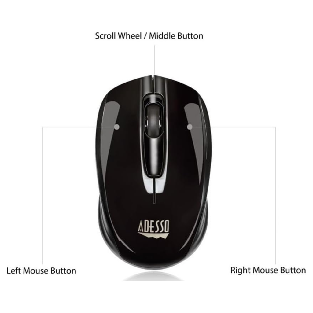 Adesso iMouse S50 Mini Mouse Inalámbrico 2.4GHz Compacto Negro