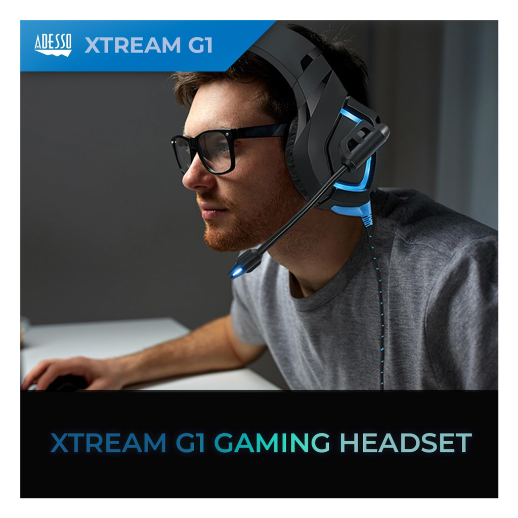 Adesso Audífonos Gaming Estéreo con Micrófono Over-Ear