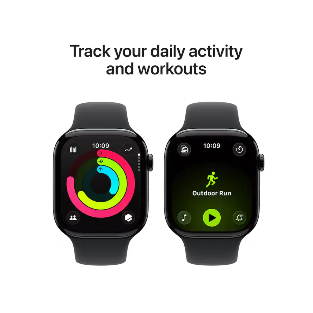 Apple Watch Series 11 46mm Jet Black Aluminum Case Black Sport Band M/L