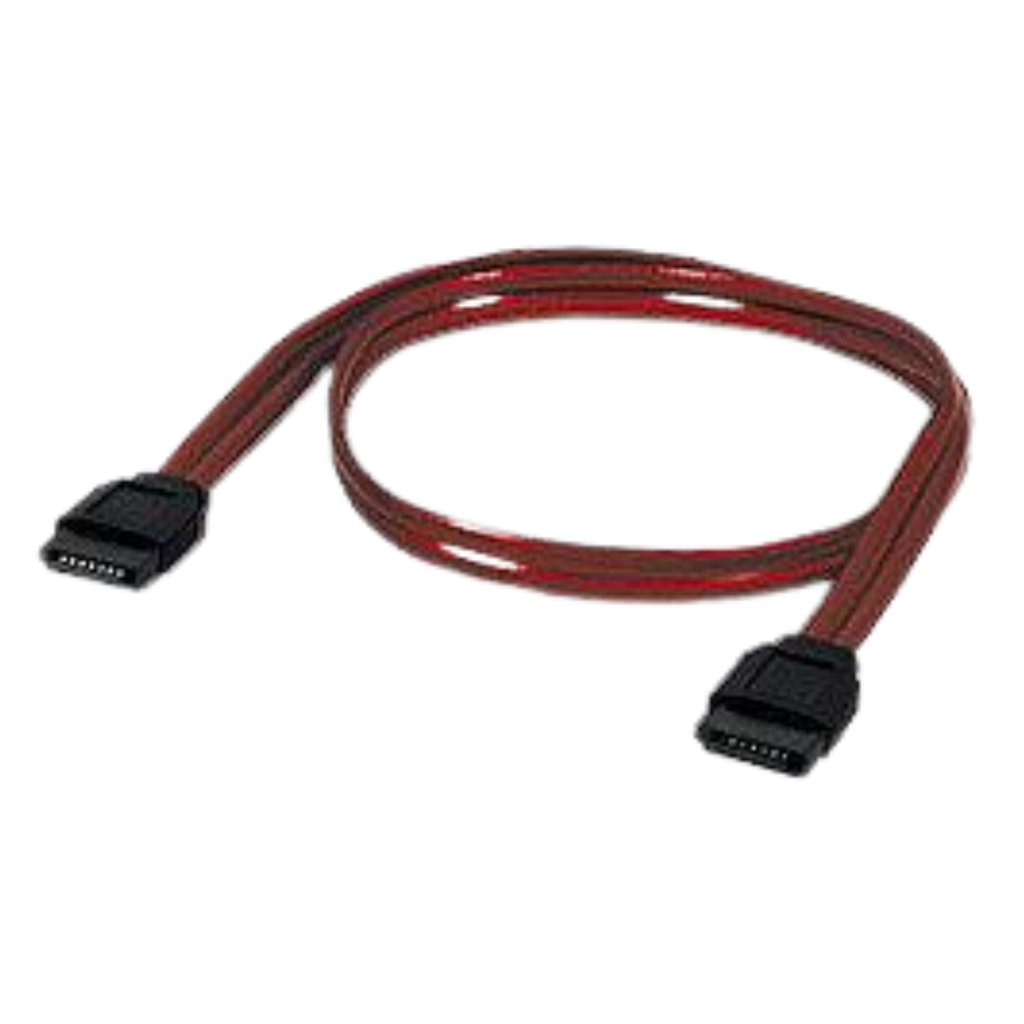 CABLE SATA 50CM 7 PINES ROJO - CONECTOR RECTO M-M