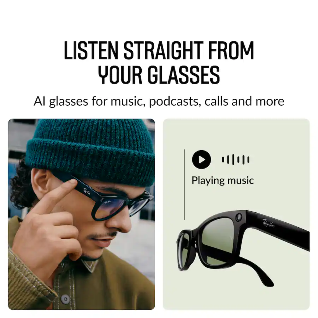 Gafas Inteligentes Ray-Ban Meta Wayfarer Shiny Black Green Lenses con Meta AI