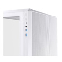 Gabinete Gamer EINAREX ZM800 RGB Version White - Chasis Mid-Tower ATX, Panel Frontal de Alto Flujo de Aire (Mesh), Vidrio Templado, Iluminación RGB, Blanco (EXCS-ZM-800R-W)