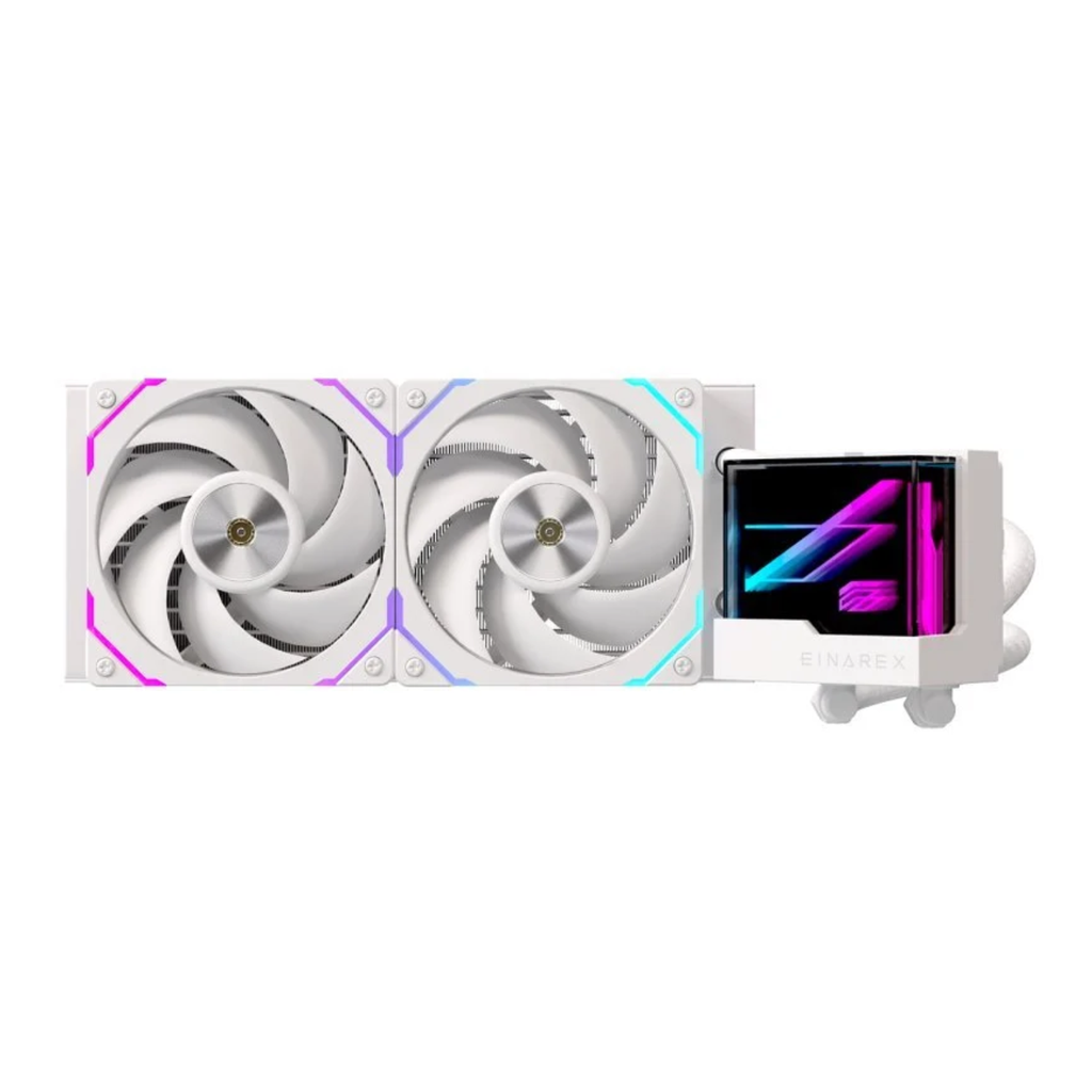 Enfriamiento Líquido EINAREX VERTEX 240mm White - EXWC-VX-1240R-W, Sistema AIO, ARGB, Radiador de 240mm, Edición Blanca de Alto Rendimiento