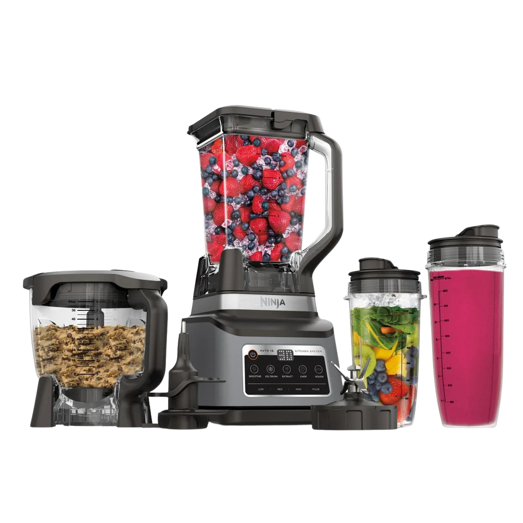 Ninja Professional Plus Kitchen System Auto-iQ – Licuadora 1400W, Vaso 72 oz, Procesador de Alimentos, Vasos To-Go, Tecnología Total Crushing – Nuevo