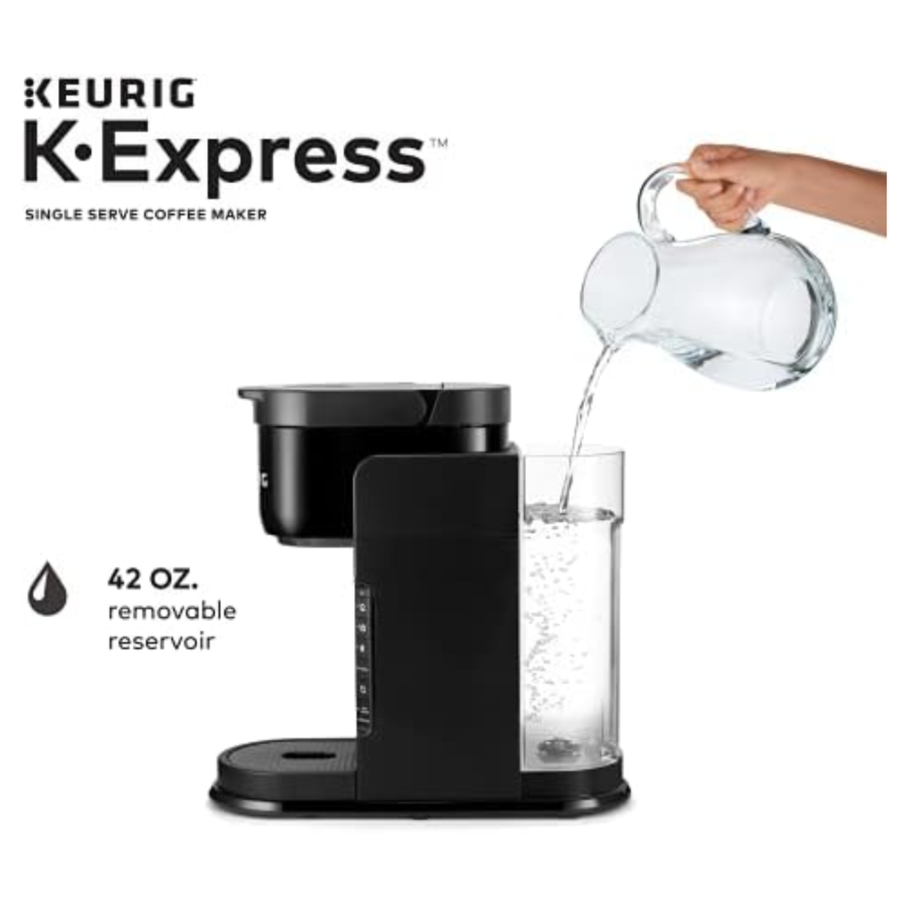 Keurig K-Express – Cafetera Single Serve K-Cup, Depósito Removible, Función Strong Brew, Color Black