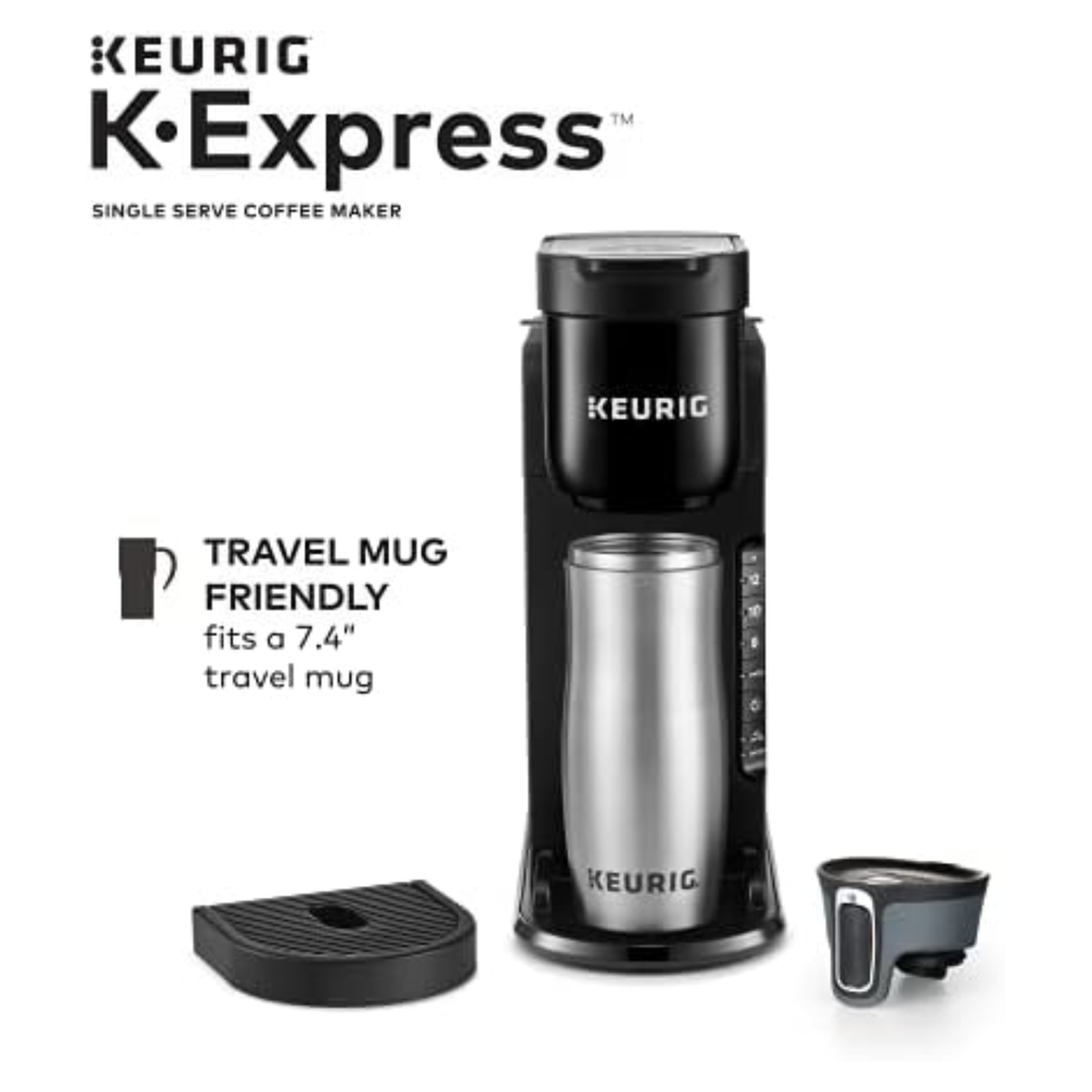 Keurig K-Express – Cafetera Single Serve K-Cup, Depósito Removible, Función Strong Brew, Color Black