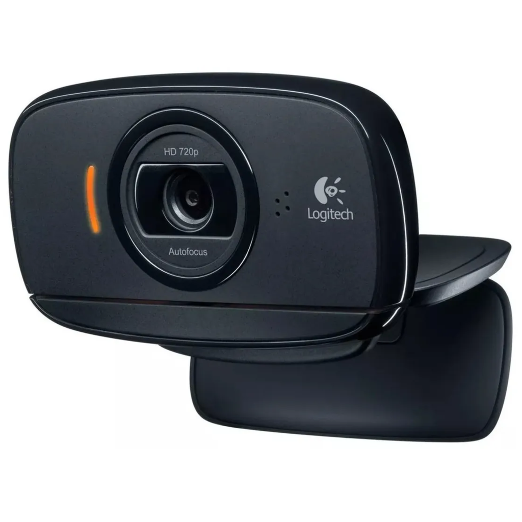 Logitech C525 HD Webcam – Cámara Web 720p, Autofocus, Micrófono Integrado, Video 30fps, Diseño Plegable, USB 2.0 (Black)