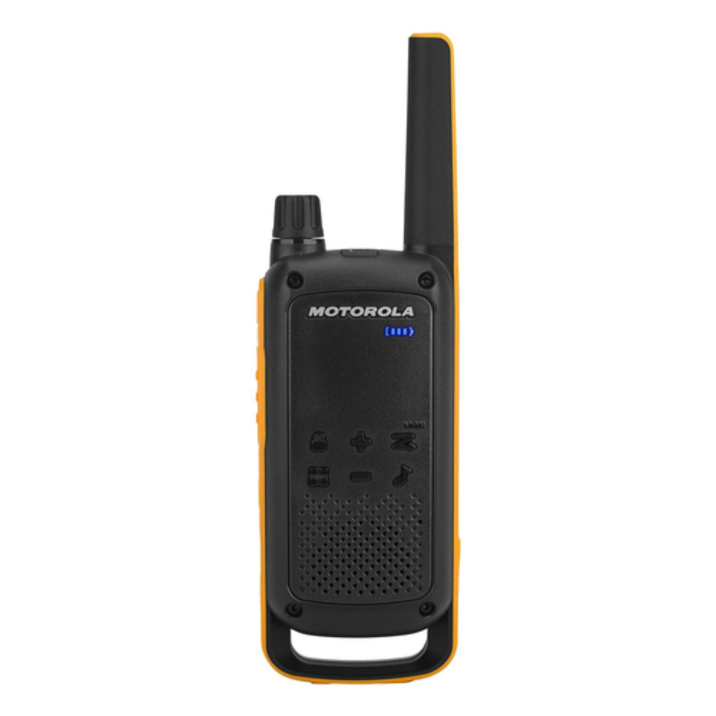 Radios de Dos Vías Recargables – Paquete Doble, Largo Alcance, Manos Libres, USB Rechargeable, Color Negro/Amarillo