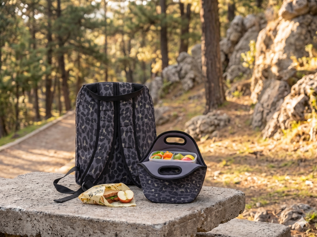 Bag Pack Leopardo a granel + LUNCH BAG ANIMAL
