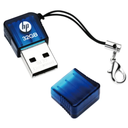 Memoria USB 32GB HP v165w | Diseño Mini Ultra Compacto | USB 2.0 | Azul Translúcido | Nuevo Sellado | Para Auto, Laptop y Tablet | Ref. HPFD165W-32