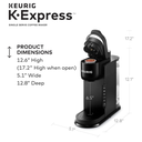 Keurig K-Express – Cafetera Single Serve K-Cup, Depósito Removible, Función Strong Brew, Color Black
