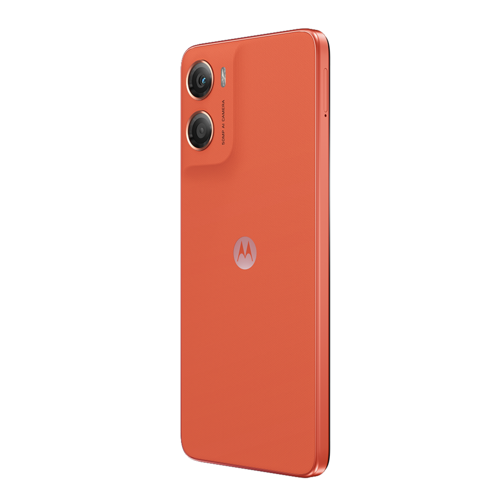 Motorola Moto G06 Naranja – Smartphone 4GB RAM, 128GB Almacenamiento, Pantalla 6.6″ HD+, Batería de larga duración, Cámara con IA