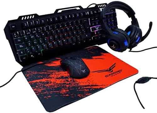 Kit Gamer Naceb Technology NA-0925, USB, Juego, Alámbrico, 2400 DPI