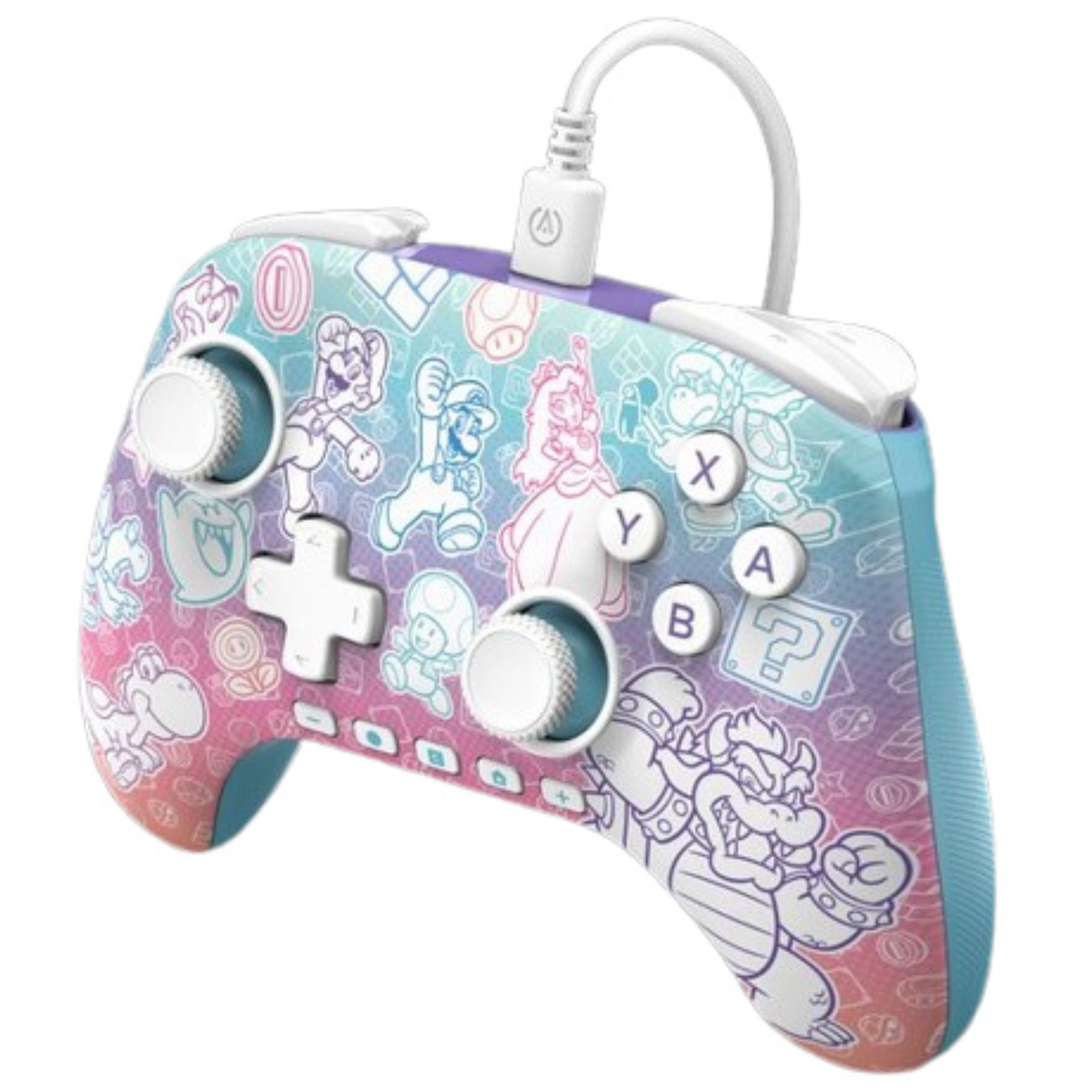 PowerA Advantage Controller para Nintendo Switch 2 Mushroom Kingdom Alámbrico Oficial