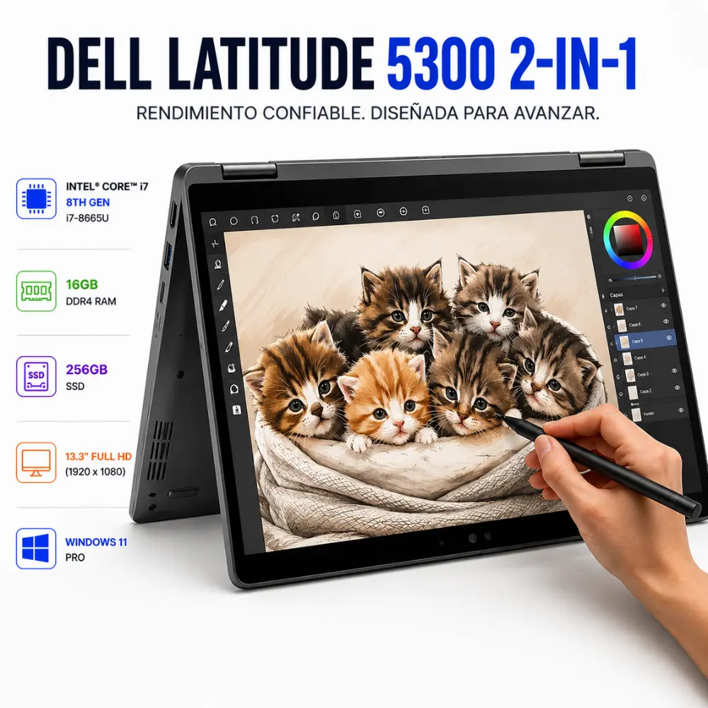 Dell Latitude 5300 13.3" 2 en 1 Intel Core i7 16GB RAM 256GB SSD Windows 11