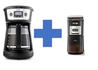 Mr Coffee 12 Cup Coffee Maker 2176619+ Grinder 2141812 Set