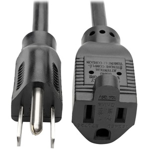 Open Box Tripp Lite Power Extension Cord 18 AWG 10A NEMA 5-15R to NEMA 5-15P 3ft 3'