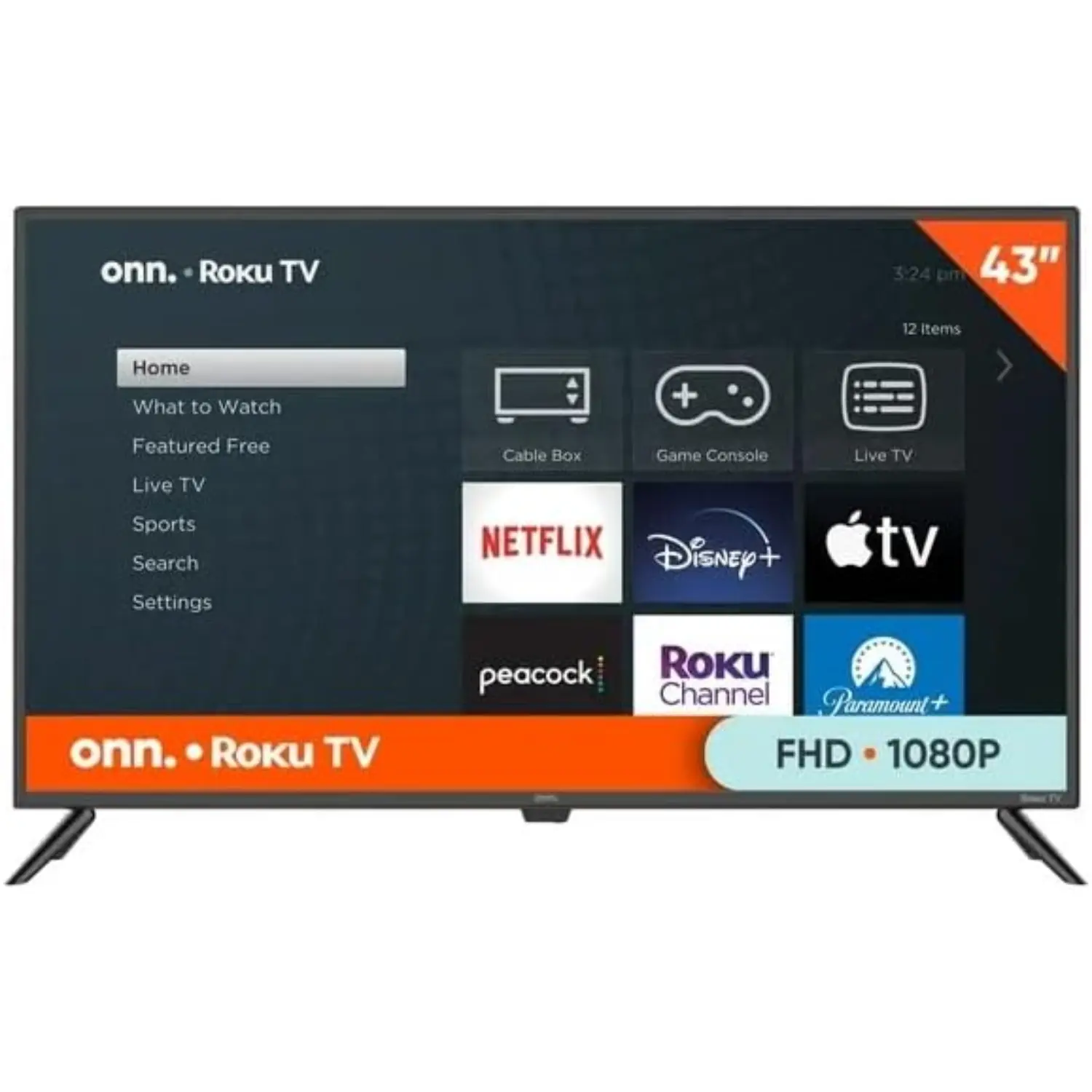Smart TV Onn 43" Full HD Roku TV Wi-Fi Streaming LED