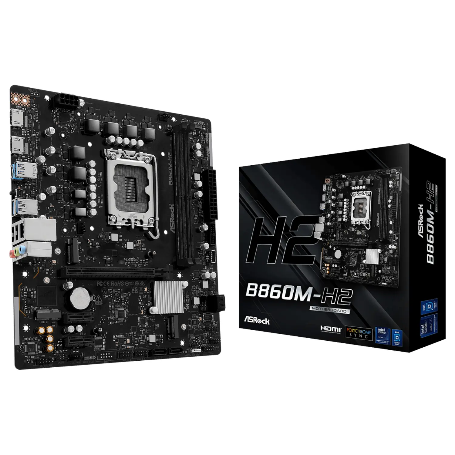 ASRock B860M-H2 Tarjeta Madre DDR5 Micro ATX Intel