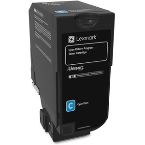 [74C10C0/NEW] Cartucho de tóner Lexmark Unison Estándar Rendimiento Láser - Cián - Original - 1 Solamente