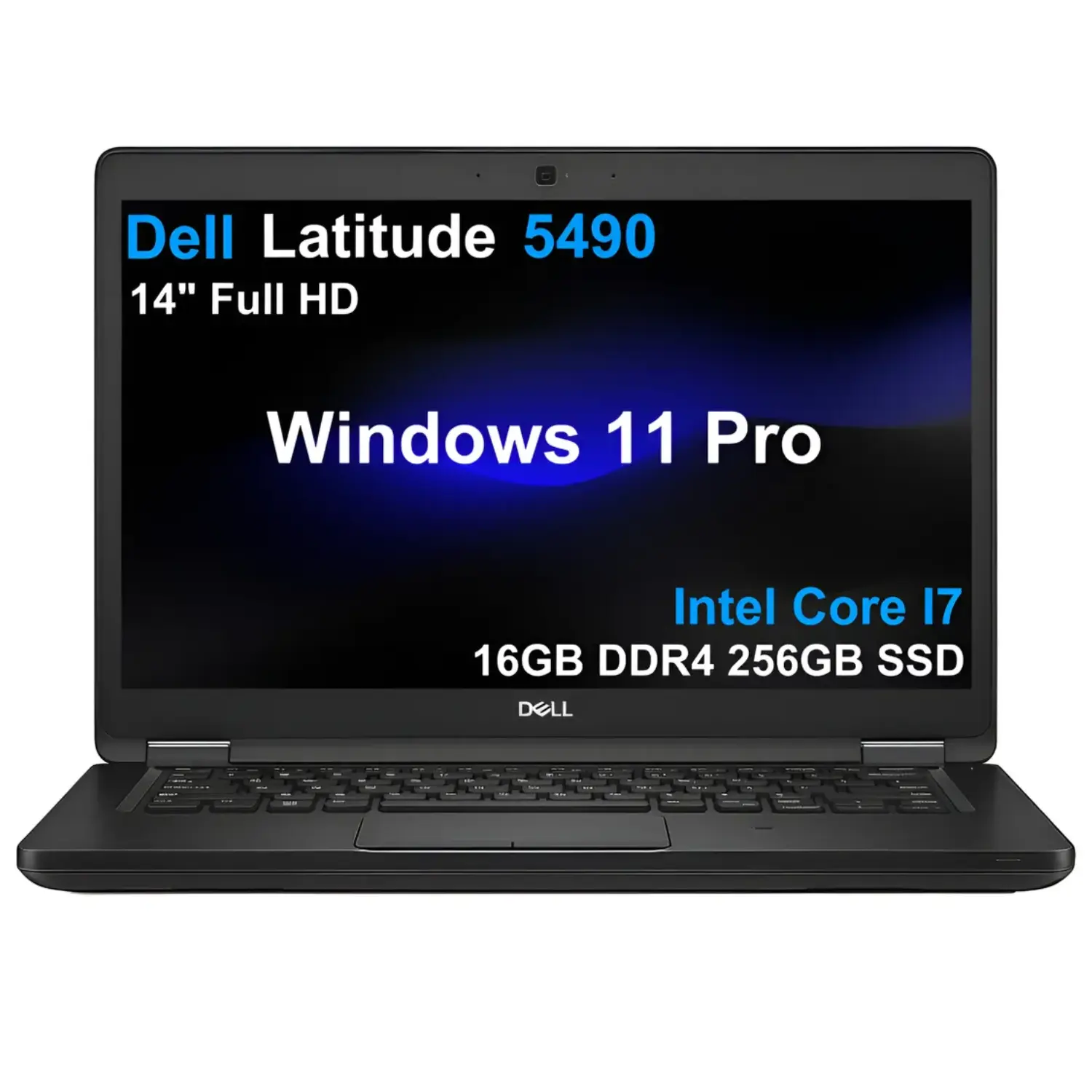 [DE5490-I7-16-256-FHD/RFB] Dell Latitude 5490 Refurbished – Laptop 14" Full HD, Intel Core i7-8650U, 16GB RAM, 256GB SSD, Teclado Retroiluminado, Webcam, Windows 11 Pro (Grade A)