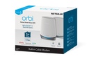 [CBK752-100NAS-GRB/RFB] Refurbished NETGEAR Orbi Whole Home WiFi 6 System with DOCSIS 3.1 Built-in Cable Modem (CBK752) – Cable Modem Router + 1 Satellite Extender | Covers up to 5,000 sq. ft. 40+ Devices | AX4200 (Up to 4.2Gbps) Grade B