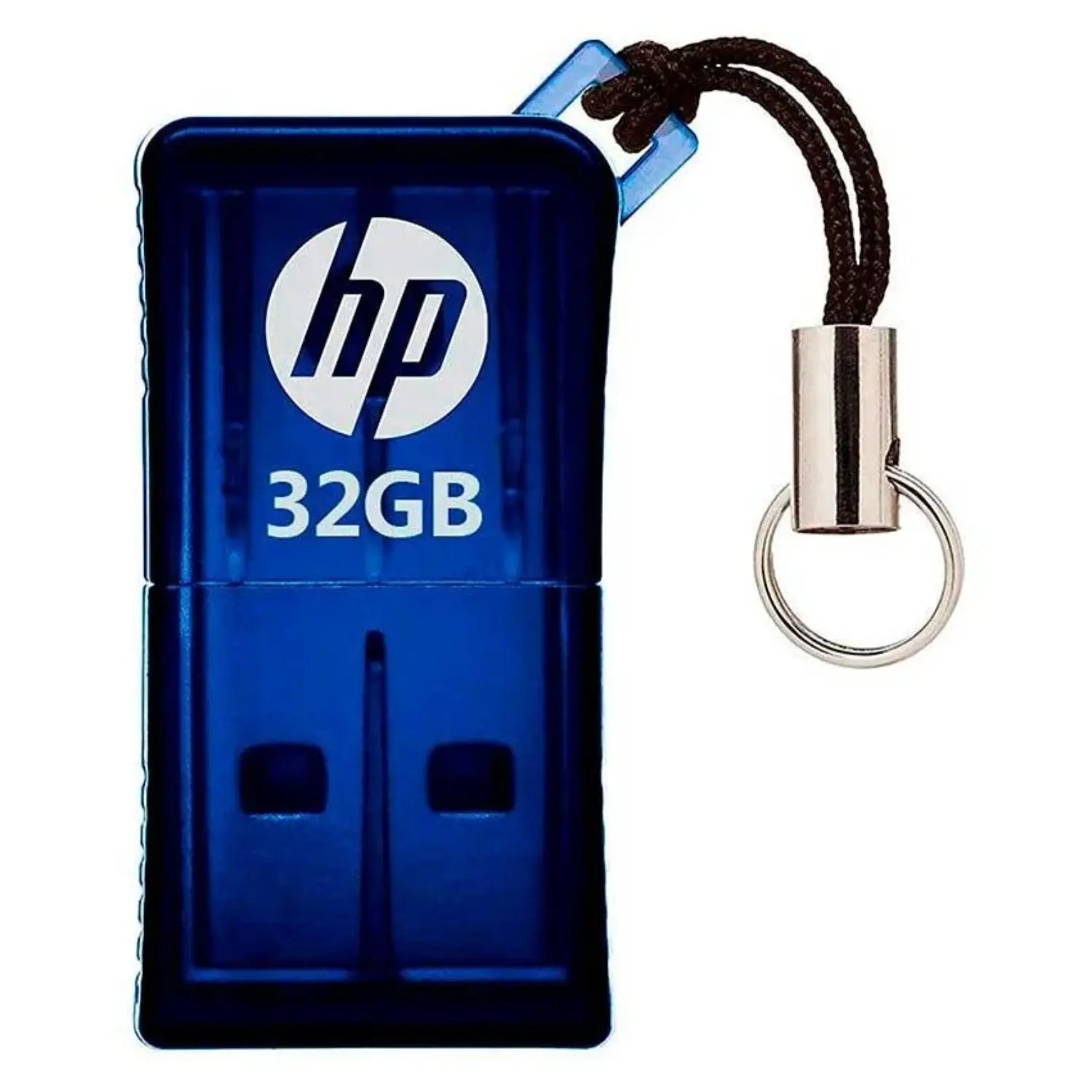 [HPFD165W2-32/NEW] Memoria USB 32GB HP v165w | Diseño Mini Ultra Compacto | USB 2.0 | Azul Translúcido | Nuevo Sellado | Para Auto, Laptop y Tablet | Ref. HPFD165W-32