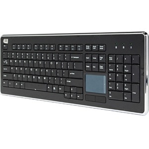 [AKB-440UB/NEW] Teclado Adesso SlimTouch AKB-440UB - Cable Conectividad - USB Interfaz - Almohadilla táctil (TouchPad) - Ingl&eacute;s, Franc&eacute;s - Negro