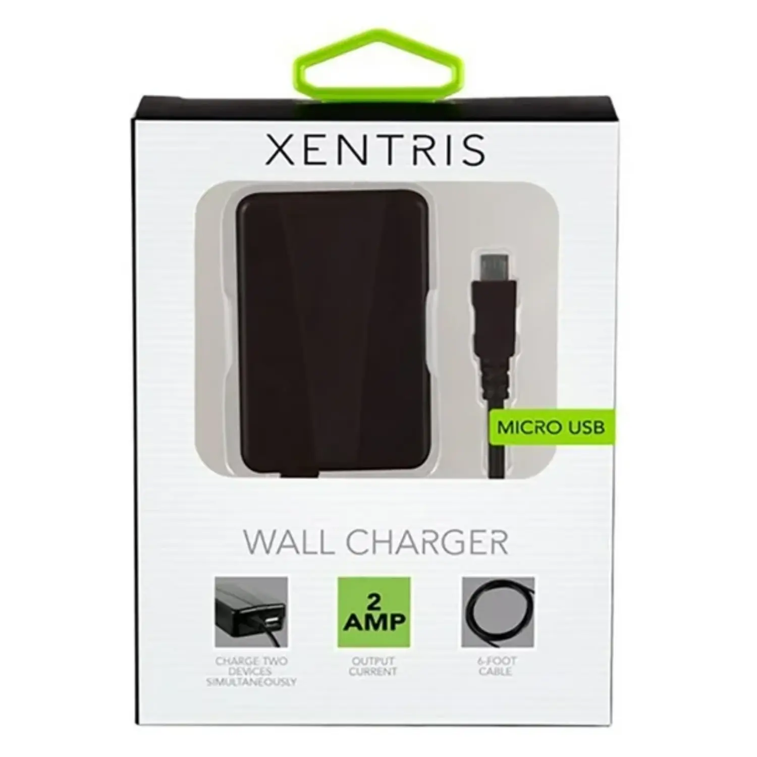 [AC33068305XP/NEW] Cargador de Pared Xentris 2.1A Dual Micro USB Negro - Carga Simultánea