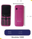 [K383PINK/OB] Open Box Bmobile Telefono Celular K383 Liberado SMS y Llamadas Dual SIM 2G Desbloqueado con Radio 32 MB PINK