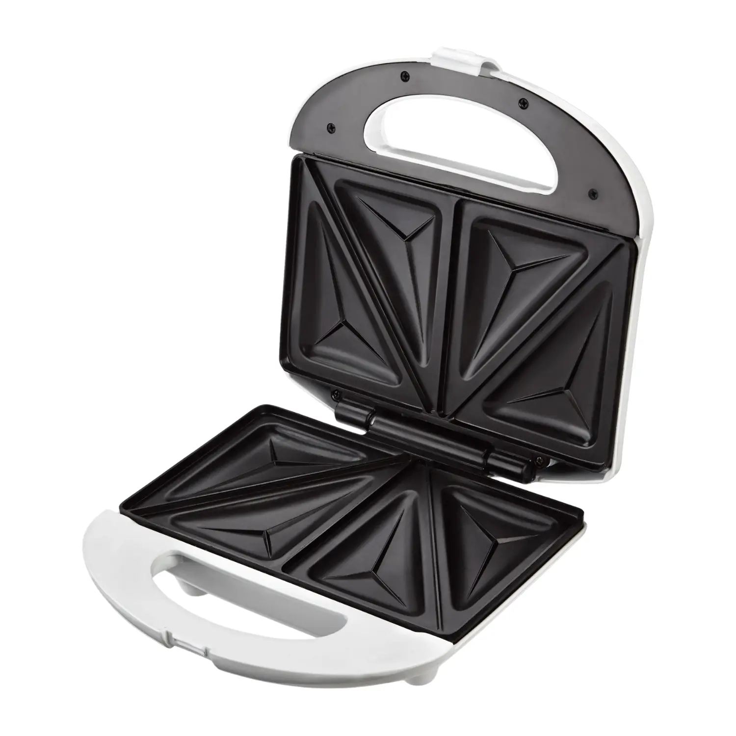 [D5011W/NEW] Sandwichera Dominion Blanca D5011W - Placas Antiadherentes, Sellado Rápido y Diseño Compacto para Cocina Hogareña o de Oficina