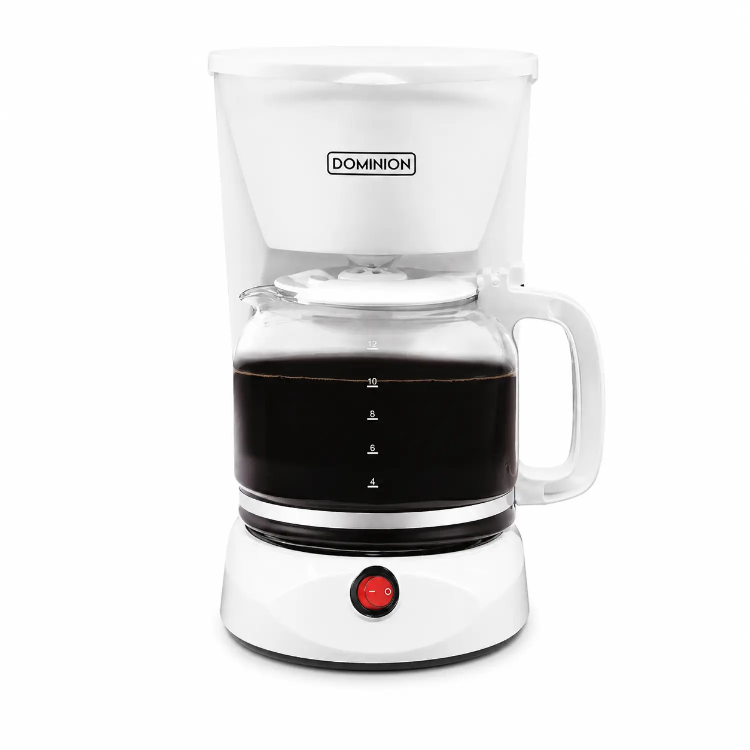 [D71200CMW/New/NEW] Dominion Cafetera de Goteo 12 Tazas Blanca con Filtro Lavable