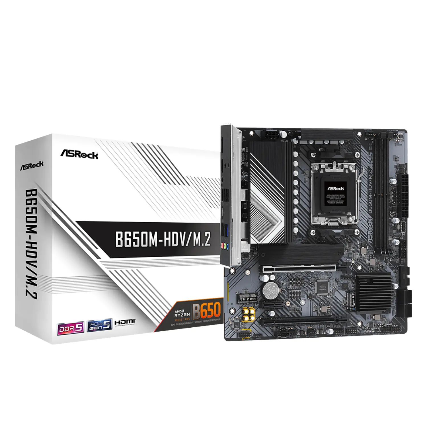 [B650M-HDV/M.2/NEW] ASRock B650M-HDV/M.2 Tarjeta Madre AM5 DDR5 Micro ATX