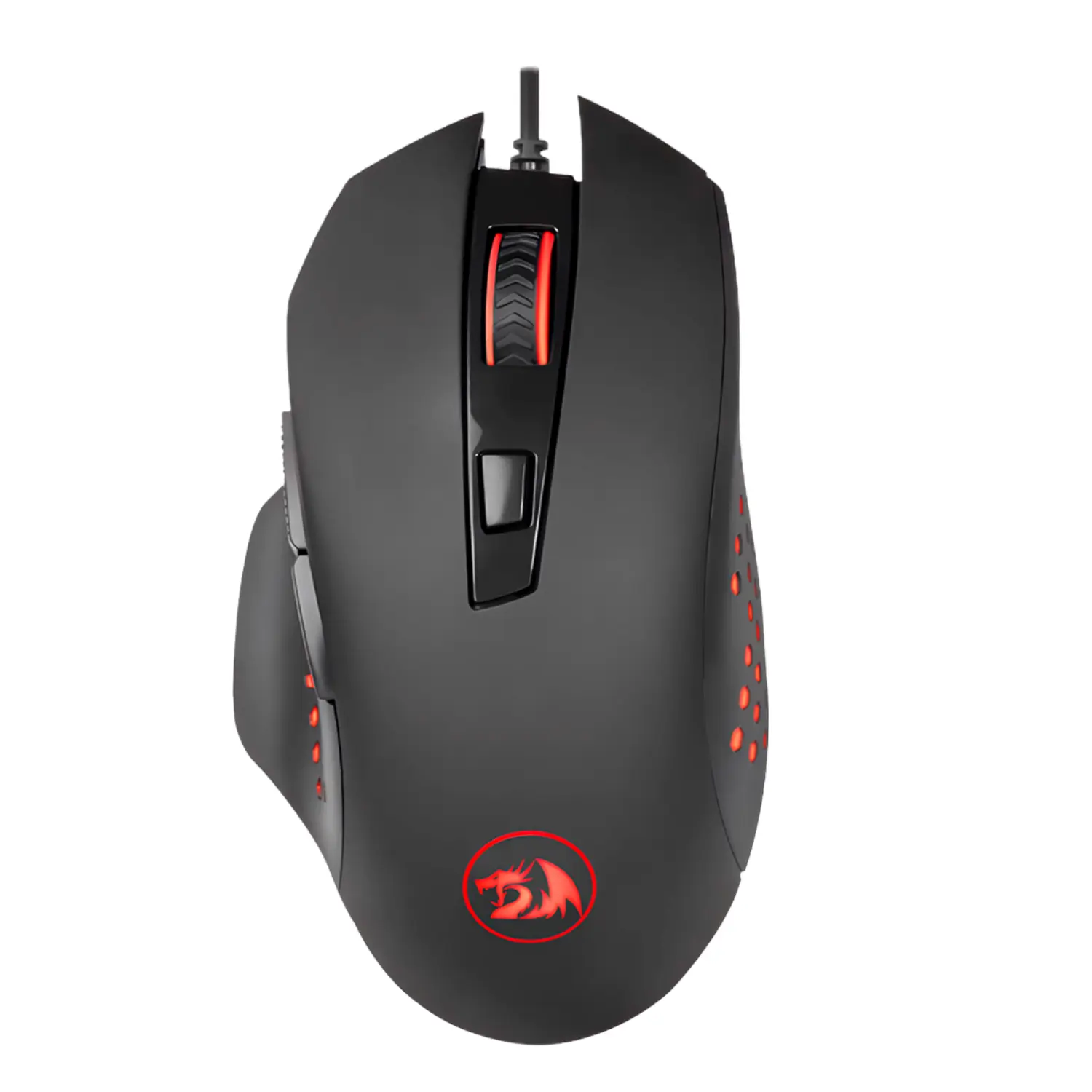 [M656/NEW] Mouse Gamer Gainer Black – Inalámbrico y Alámbrico, 600–4000 DPI, 7 Botones Programables, Luz Roja, 500Hz de Frecuencia de Respuesta