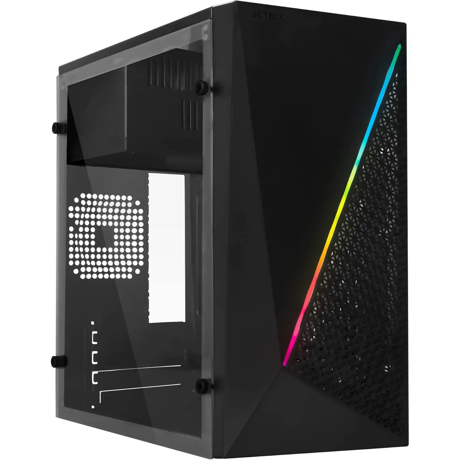 [AC-933070/NEW] Acteck Kioto GC460 Gabinete Micro ATX Panel Acrílico Fuente 500W